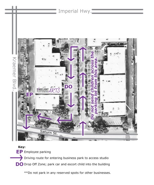 Parking and Drop off map